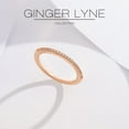 thumbnail image 3 of Thin Wedding Band for Women Sterling Silver CZ Anniversary Half Eternity Band Stackable by Ginger Lyne, 3 of 6