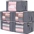 thumbnail image 1 of Paquete de 5 bolsas de almacenamiento de ropa de 90 l, organizadores de ropa de gran capacidad con, 1 of 5