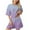 A01 Light Purple, variant on Conairie Pajamas for Womens Set Crew Neck Short Sleeve Tops and Shorts Pj Set Gradient Color Sleepwear Soft 2 Piece Loungewear Sets Purple M
