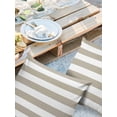 thumbnail image 2 of Outdoor Waterproof Throw Pillow Covers Set of 2 Classical Stripe Decorative Pillowcases Square Outdoor Pillows Cushion Case 16x16 Inch Beige Patio Pillows for Couch Sofa Bed Garden, 2 of 7