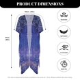 thumbnail image 6 of HELLHERO Butterfly and Floral Pattern Beach Cover Ups for Women Polyester Loose Free Size Long Kimono Swimsuit Cover Up for Womens, 6 of 6