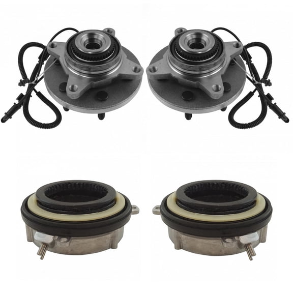 TRQ Front Wheel Bearing & Hub Kit with Actuators for Ford Lincoln SUV New BHA30125 Fits select: 2011-2014 FORD F150, 2011-2014 FORD EXPEDITION