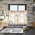 thumbnail image 4 of Yayeee Kitchen Curtains Tier Pair Light Filtering 27"x36" Rod Pocket Short Cafe Window Panel, Halloween Ghosts, 4 of 7