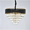 thumbnail image 2 of Design Living 8-Light D20" Black And Gold Stainless Steel Chandelier With Crystals, 2 of 6