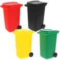 thumbnail image 4 of Shisuyan 4pcs Plastic Small Pencil Buckets Mini Desk Trash Can Red General Users, 4 of 8