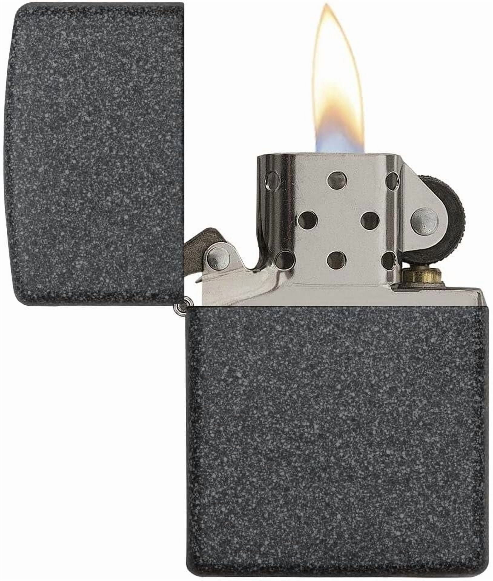 Zippo Lighter - Personalized Message Engraved on Backside Unique Colored Windproof Lighter (Iron Stone #211)