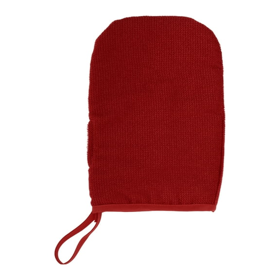 Unique Bargains 1 Pc Double-Sided Pet Grooming Gloves for Bathroom Pet Store Red Brush Cloth