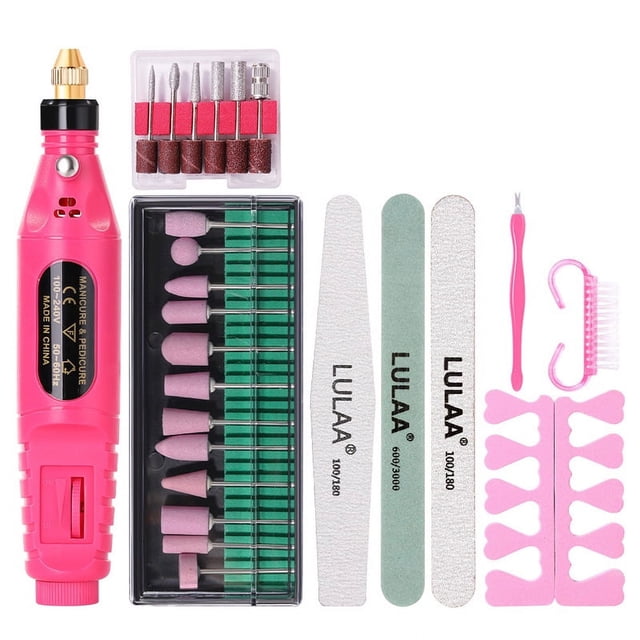 Juego De Máquina Pulidora De Uñas Eléctrica, Mini USB Portátil, Herramientas De Lima De Uñas Ajustables Para Manicurista