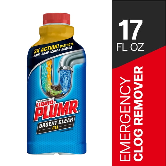 Liquid-Plumr Drain Clog Remover Gel, Urgent Clear, 17 fl oz