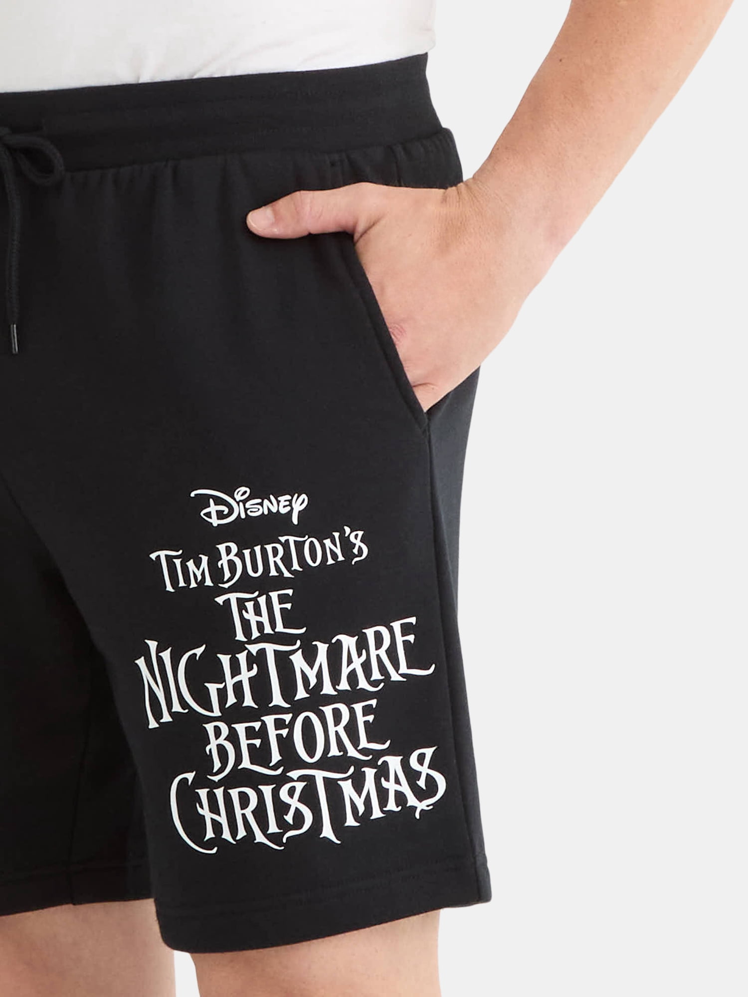 Nightmare Before Christmas Men's and Big Men's Graphic Fleece Shorts, 9" Inseam, Sizes XS-3XL