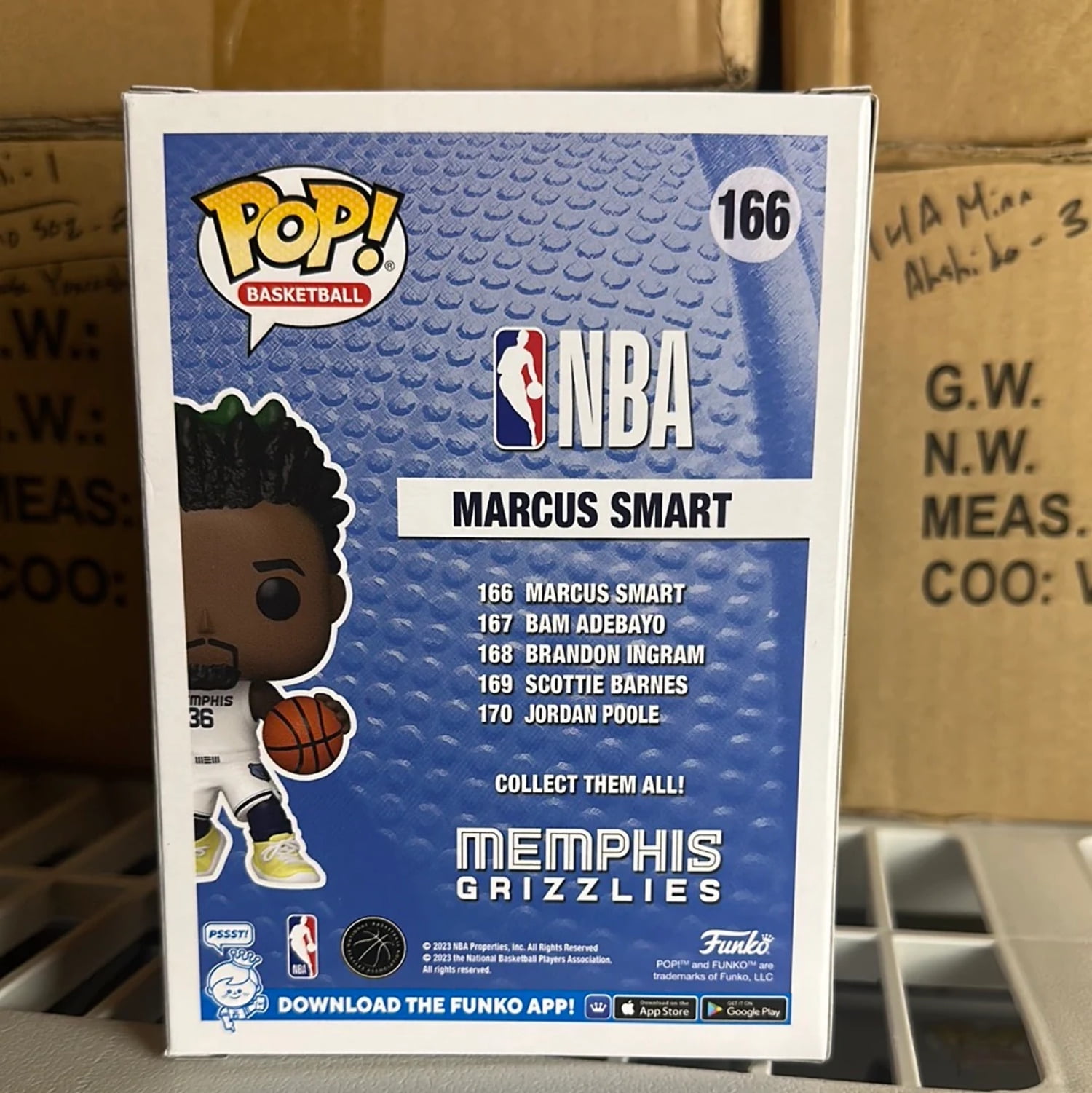 Funko POP! NBA Basketball Marcus Smart Memphis Grizzlies Figure #166! 