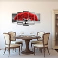 thumbnail image 4 of ZHONGYUTONG Black and White Canvas Wall Art 5 Pieces Red Big Tree and Chair Picture Landscape Painting Prints Modern Home Decor Framed (8"x14"x2 8"x18"x2 8"x22"x1), 4 of 6