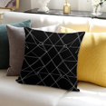 thumbnail image 7 of Black Modern Art Geometric Pillow Covers,Black Modern Art Geometric Throw Pillow Covers 18"×18" ,Living Room Sofa Couch Pillow Covers,Decorative Pillow Covers, 7 of 7