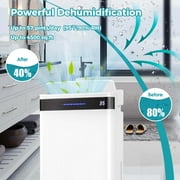 Costway 19-Pint(DOE) Dehumidifier for Home and Basement with 4 Modes 3-Color Indicator 24H Timer 4,500 Sq.ft Coverage Area (MAX 57Pint at 95°F, 90%RH)