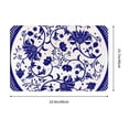 thumbnail image 3 of Xecao Blue And White Porcelain Pattern print Flannel Mat: Non-slip, 16x24in. Ideal for kitchen, bedroom, bath & living room., 3 of 9