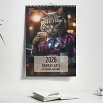2026 Cat Lovers Calendar - Large 12-Month Funny Cats Wall Planner for Home & Office Decor