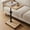 Natural wood, variant on ManyFun C Table End Table Adjustable Height, 360°Swivel TV Tray Table for Small Spaces, Couch Tables That Slide Under, C Shaped Side Tables with Wheels for Living Room and Bedroom, Bed
