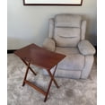 thumbnail image 4 of Fairway Avenue Home 26"W Bamboo Folding Personal Table, Mahogany, 4 of 6