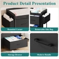 thumbnail image 5 of ANPOO Changing Table Dresser with Storage, Baby Dresser with Changing Table Top, Waterproof Diaper Changing Station with 7 Fabric Drawers for Nursery Modern, Black, 5 of 10