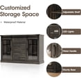 thumbnail image 6 of VEANERWOOD 4 Drawers Storage Cabinet with 2 Sliding Glass Door, Console Table 4 Chest of Drawers with 6 Colors LED Light for Bedroom, Living Room, Hallway, 6 of 7