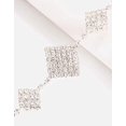 thumbnail image 4 of Square Design Copper Body Chain - Gold/Silver Geometric Rhinestone Back Jewelry, 40g, OPP Bag Packaging, 4 of 6