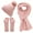 Pink, variant on Bmisegm Women&Men Autumn Winter Warm Wool Hat Scarf Gloves Slouchy Three Pieces Winter Snow Knit Cap Screen Mittens Scarves Sets Winter Scarf for Women Pink One Size