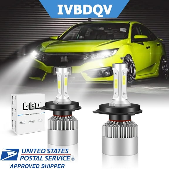 IVBDQV H4/9003 HB2 LED Headlight Bulbs For Nissan Versa 2007-2019  High/Low Beam 6000K White 2pcs