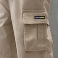 thumbnail image 5 of Zanarzt Boy Shorts Boy's Cargo Shorts Kids Athletic Basketball Bermuda High Waist Sweat Shorts with Pockets 15-16 Years,Khaki, 5 of 7