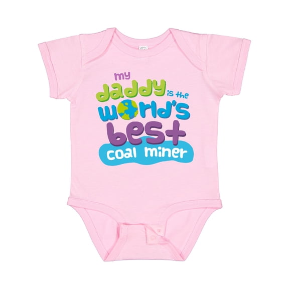 Inktastic Worlds Best Coal Miner Daddy Boys or Girls Baby Bodysuit