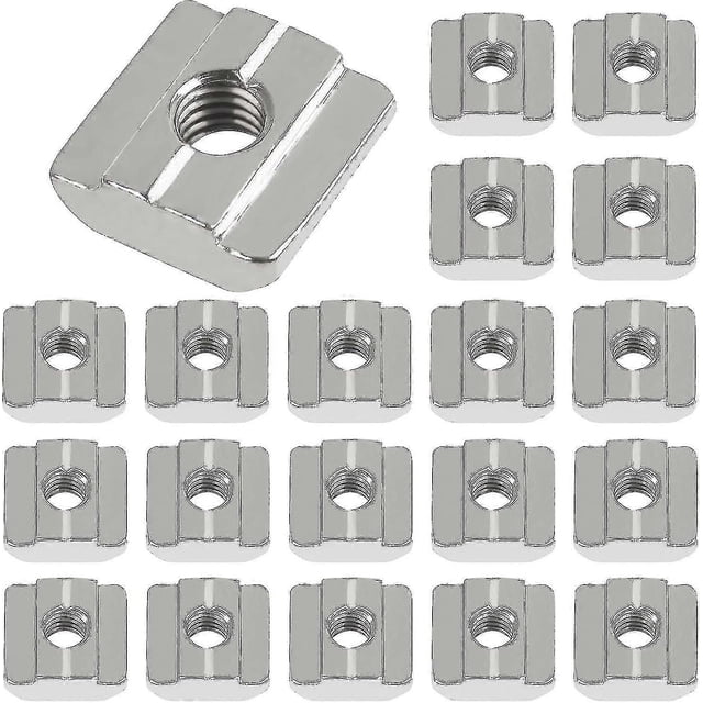 Pack Of 20 T-slot Nuts Slot 8 - Type B, M8 T-slot Carbon Steel T Slot Nut Set For Aluminium Profile Extrusion Slot 30 Series