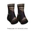 thumbnail image 3 of Copper Ankle Brace under $5! kkbbma 2Pcs Copper Ankle Brace Adjustable Compression Sleeve-Ankle Support Heel Brace for Running Gym Foot Injury Recovery Knitted Nylon With Copper Fiber, 3 of 9