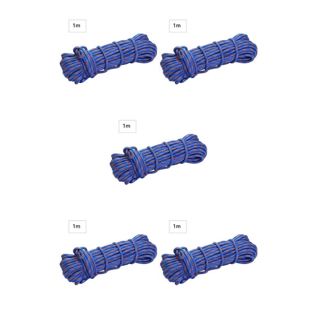 Sonducket Cuerda de escalada Cuerdas de seguridad Mano de obra Solidez Cordón de senderismo Azul 1m Azul 1m 5piezas Sonducket CBP152498