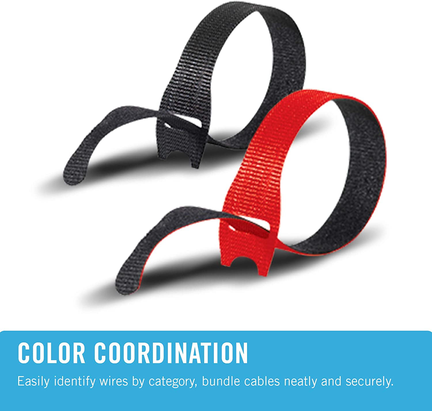 8 in. x 1/2 in. Multi-Color One-Wrap Straps (5-Pack)