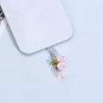 thumbnail image 1 of Perla Floral 3D bonita coreana para teléfono, tapa antipolvo, enchufe de puerto de carga para iPhone tipo C, accesorios de tapón de protección contra el polvo, 1 of 5