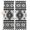 grey, variant on Turquoise Red Boho Blackout Curtains for Bedroom/Living Room, Pinch Pleated Black Out Curtains, Southwestern Ethnic Aztec Retro Geometric Room Darkening Window Drapes with Hooks 2 Panels, 39"x70"