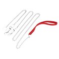 thumbnail image 1 of Unique Bargains Dog Red Hand Pulling Lead Stainless Steel Trigger Hook Chain Leash 1.64M Length, 1 of 1