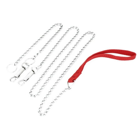 Dog Red Hand Pulling  Stainless Steel Trigger Hook Chain Leash 1.64M