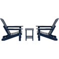 thumbnail image 3 of Paradise 3-Piece Set Classic Folding Adirondack Chair with Outdoor Side Table, 3 of 9