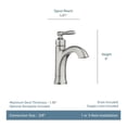 thumbnail image 3 of Moen 84970 Halle Single Handle High Arc Bathroom Faucet - Nickel, 3 of 8