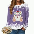 thumbnail image 2 of Towmus Christmas Sweatshirts for Women Plus Size Christmas Graphic Crewneck Sweatshirt Casual Snowflake Pullover Tops, 2 of 7