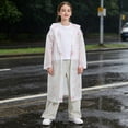 thumbnail image 4 of Kids EVA Raincoat Full Length, Childrens Hooded Waterproof Rain Poncho with Cute Print, Reusable Thickened Rain Gear for Kindergarten, School, and Outdoor Play, 4 of 8