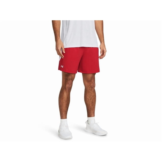 Shorts Under Armour para Hombre B0d9l4fq8h en Rojo-Blanco
