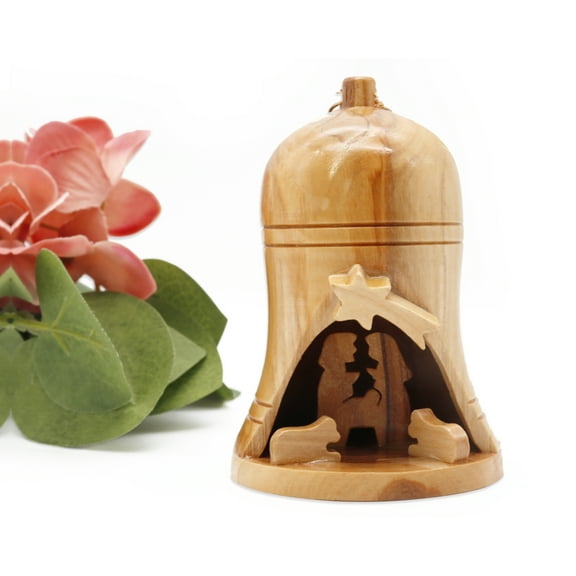 Nativity Scene Ornament | Olive Wood Nativity Christmas Tree Ornament | Christmas Décor | Christmas Decoration Made in The Holy Land