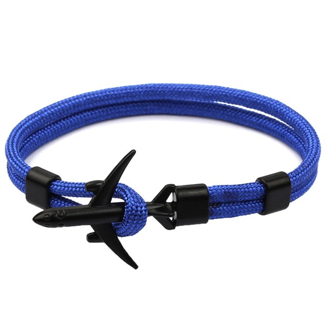 Fashion Anchor Airplane Bracelet Personalized Polyester Rope Bracelet Great Gift for Women Men New