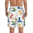thumbnail image 3 of Kdxio Dinosaur (2) Pattern Mens Casual Shorts - Drawstring Summer Beach Sports Shorts for Men, 3 of 9