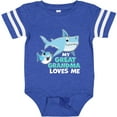 thumbnail image 3 of Inktastic My Great Grandma Loves Me with Cute Sharks Boys or Girls Baby Bodysuit, 3 of 5