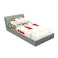 thumbnail image 2 of Ambesonne Christmas Fitted Sheet & Pillow Sham Set, Ornaments and Berries, Twin, Beige and Red, 2 of 2
