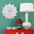 thumbnail image 2 of Shining White Metal Flower Wall Decor, 2 of 2