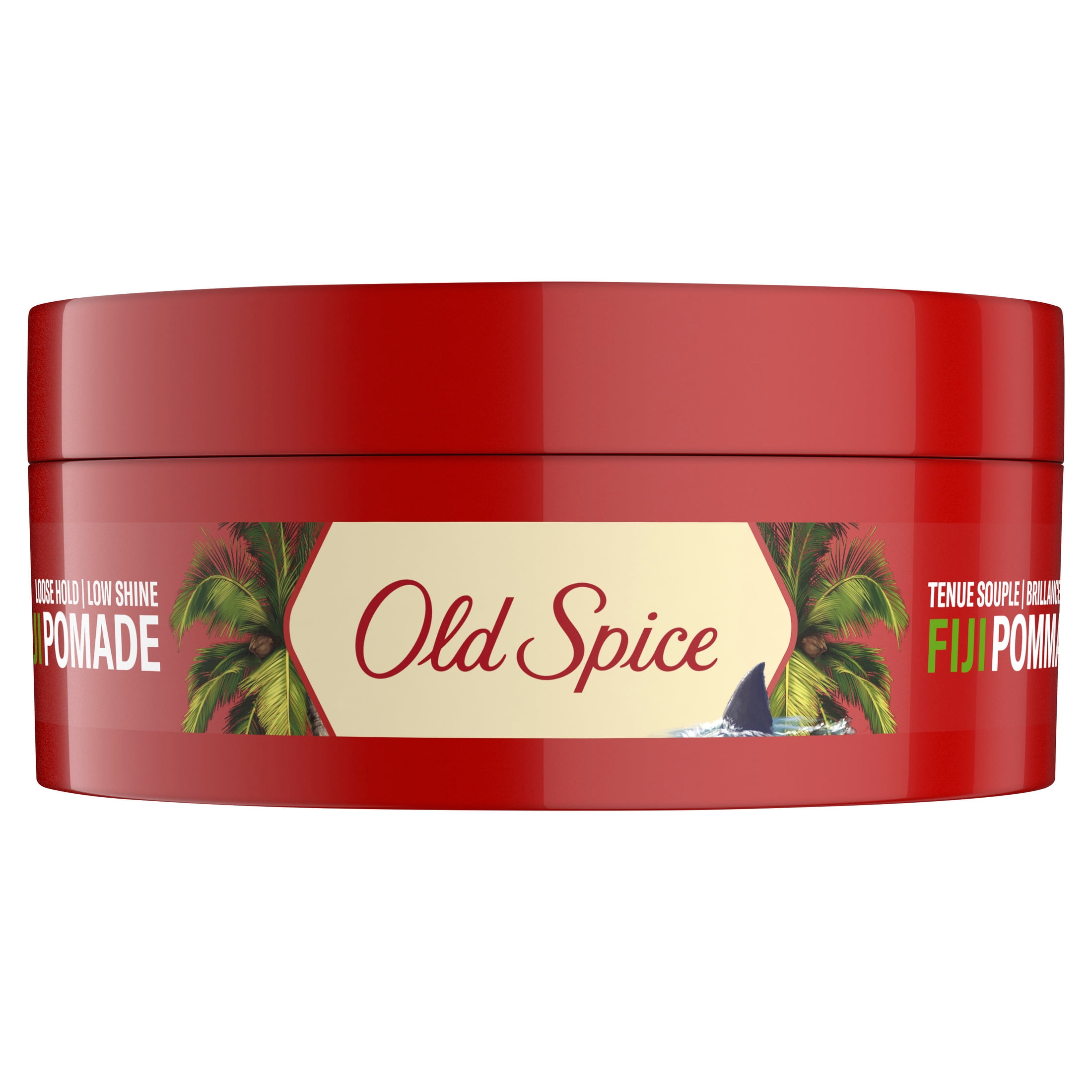 (3 pack) Old Spice Fiji Hair Styling Pomade for Men, Loose Hold, Low Shine, 2.22 oz