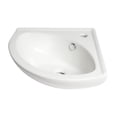 thumbnail image 3 of Pemberly Row White 22" Corner Wall Mounted Ceramic Sink with Faucet Hole, 3 of 5